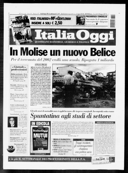 Italia oggi : quotidiano di economia finanza e politica